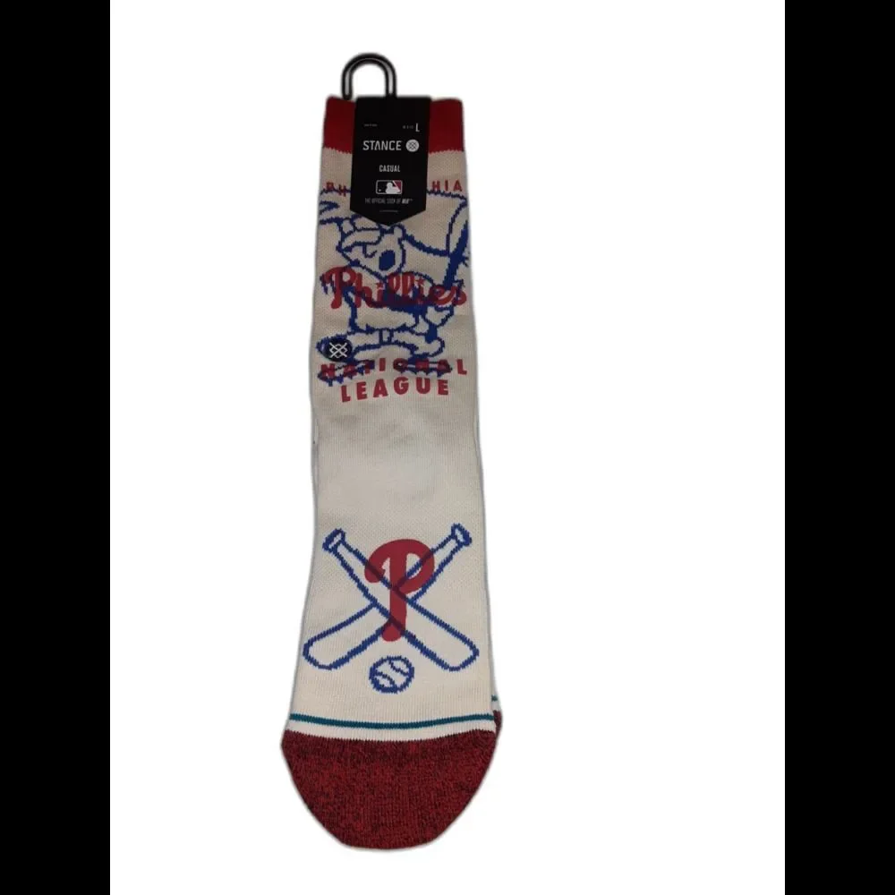 Stance MLB Philadelphia Phillies Hey Batter Socks Size L 9-13 NWT